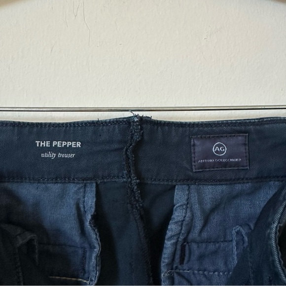 AG Adriano Goldschmied The Pepper Utility Cargo Trousers In Dark Cyan Size 29R - Picture 4 of 6